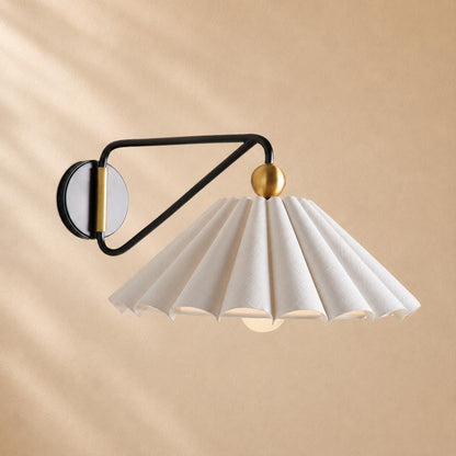 Harvey Pleated Linen Wall Sconce