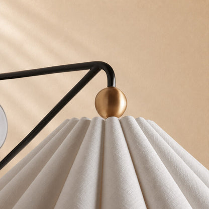 Harvey Pleated Linen Wall Sconce