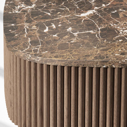 Holland Oak Wood & Stone Coffee Table