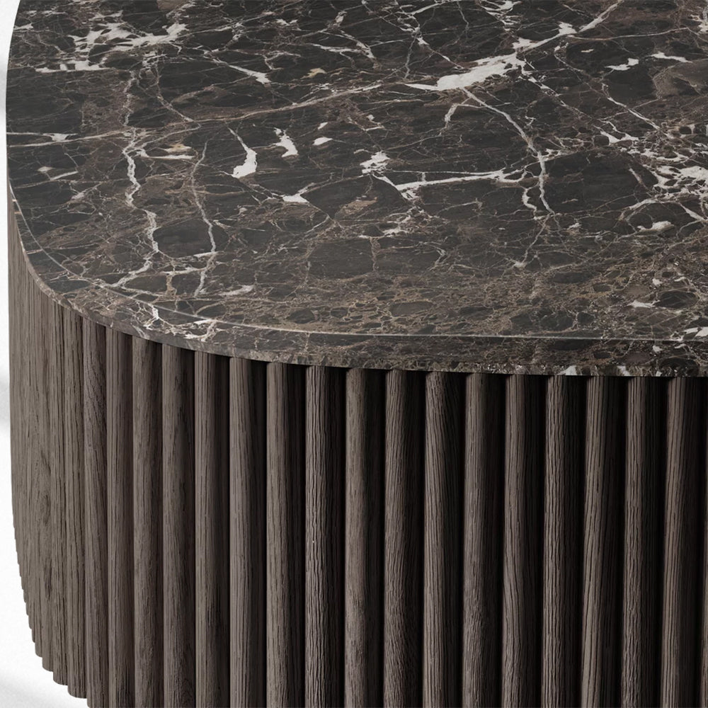 Holland Oak Wood & Stone Coffee Table