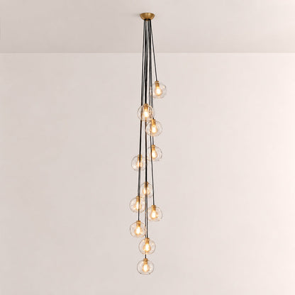 Joan Clear Glass Cascade Pendant