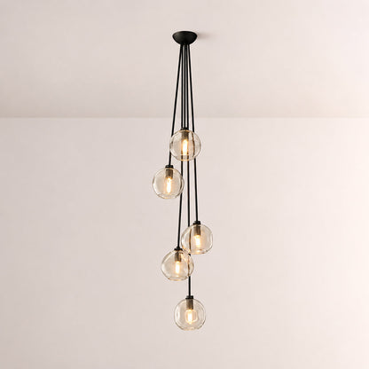 Joan Clear Glass Cascade Pendant