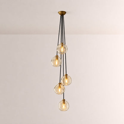 Joan Clear Glass Cascade Pendant