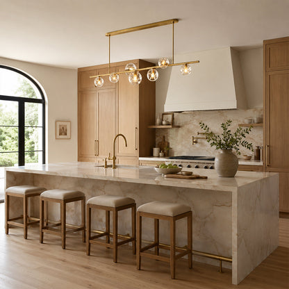Joan Clear Glass Linear Chandelier