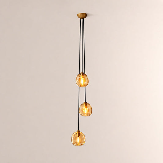 Joan Amber Glass Cascade Pendant