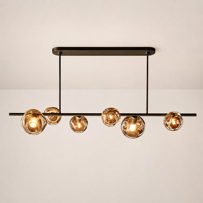 Joan Amber Glass Linear Chandelier