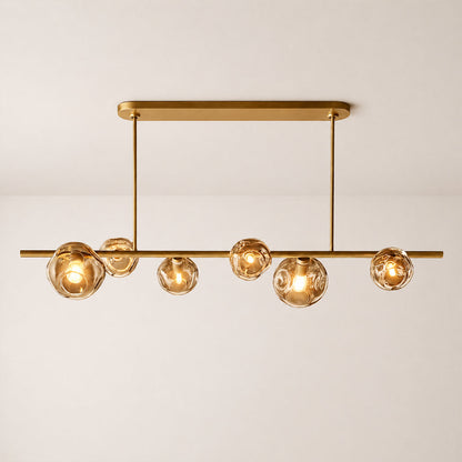 Joan Amber Glass Linear Chandelier