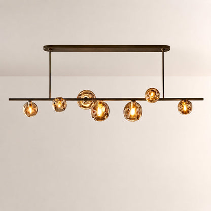 Joan Amber Glass Linear Chandelier