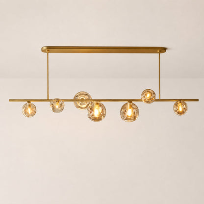 Joan Amber Glass Linear Chandelier