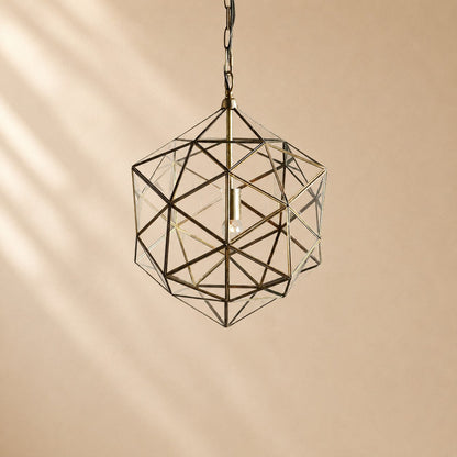 Kenn Geometric Brass Pendant