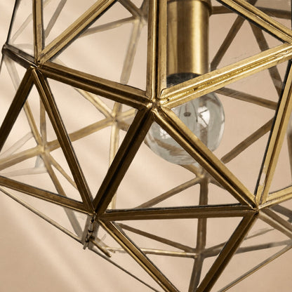 Kenn Geometric Brass Pendant
