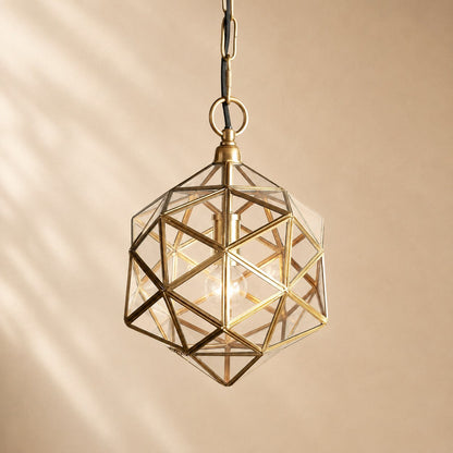 Kenn Geometric Brass Pendant