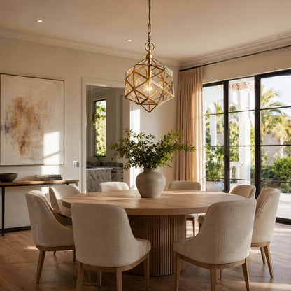 Kenn Geometric Brass Pendant