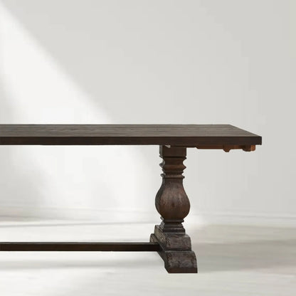 Kenway Handcrafted Double Pedestal Trestle Dining Table