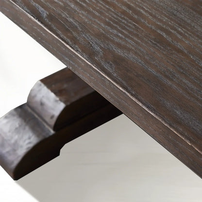 Kenway Handcrafted Double Pedestal Trestle Dining Table