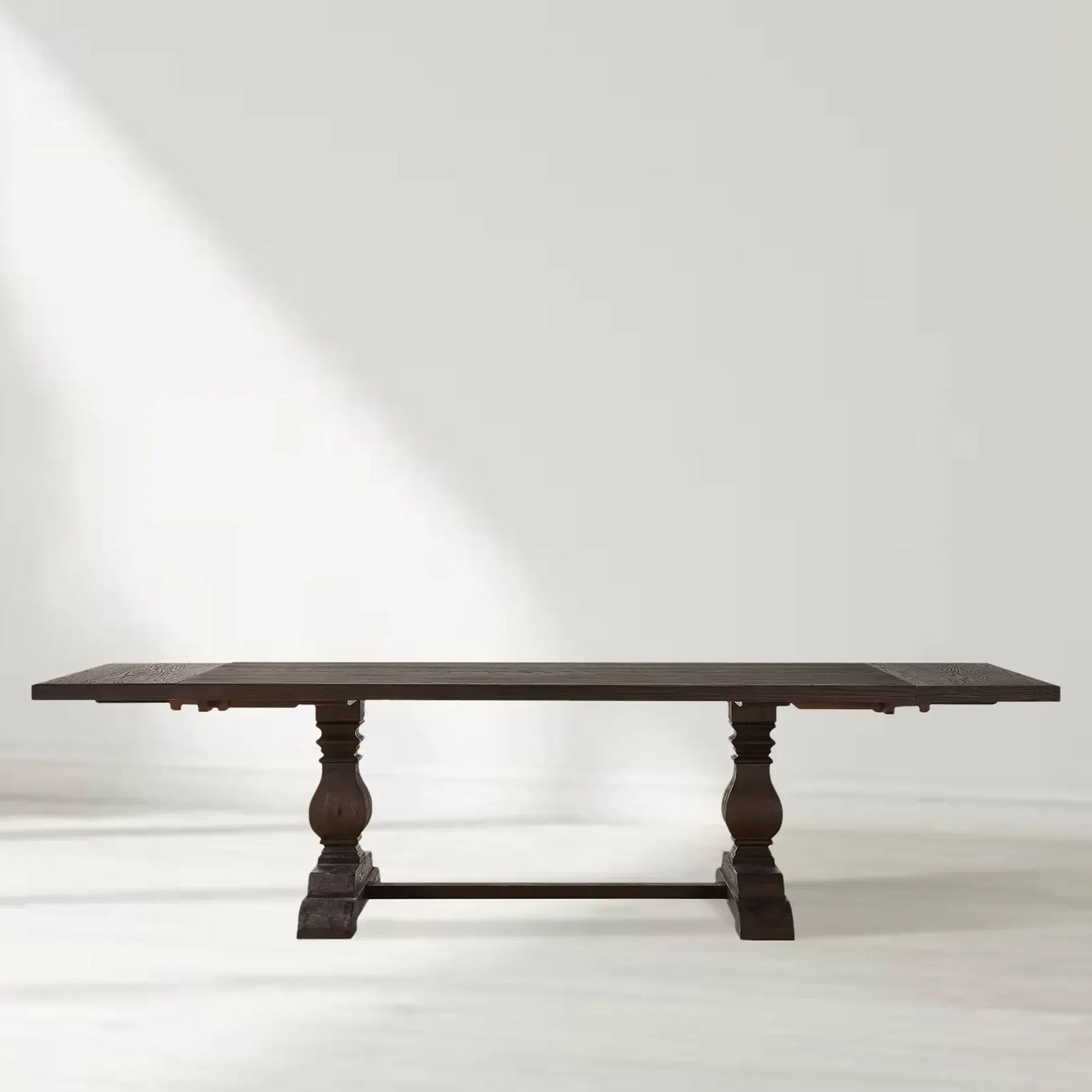 Kenway Handcrafted Double Pedestal Trestle Dining Table