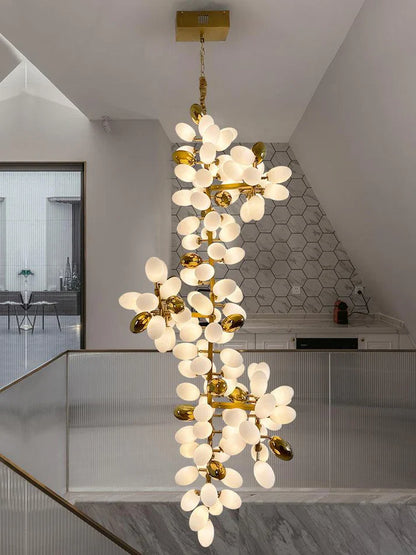 Large Branch Grape Copper Chandelier