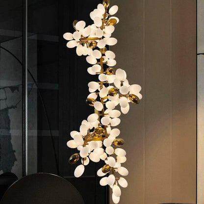 Large Branch Grape Copper Chandelier