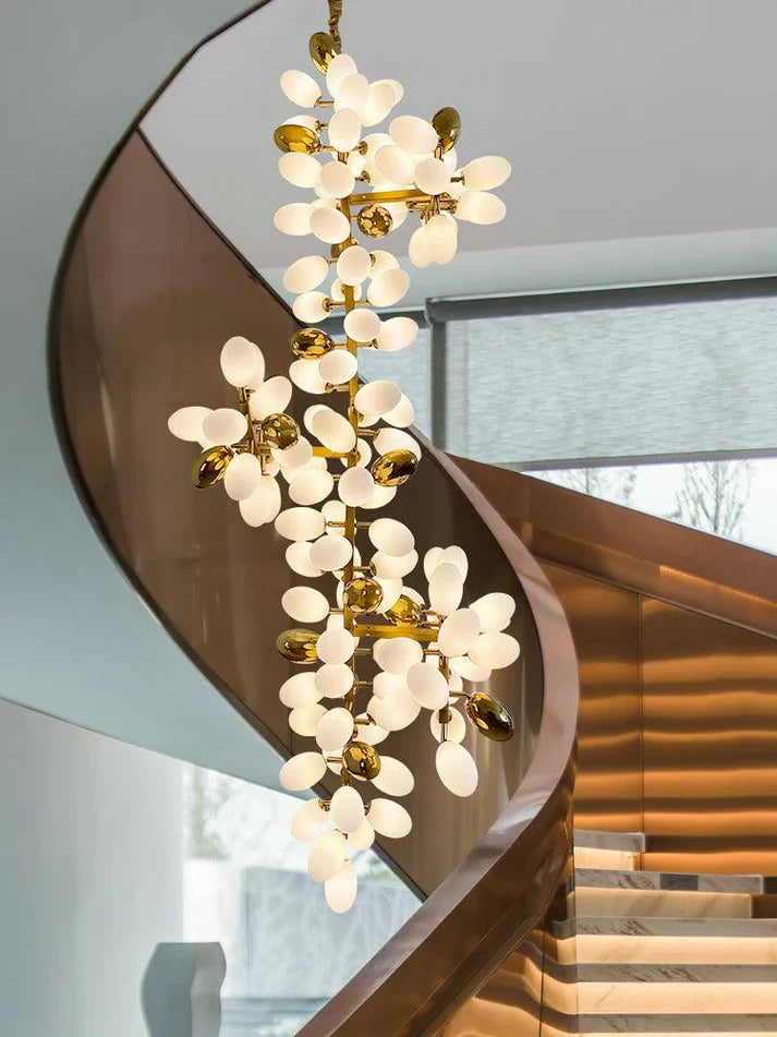 Large Branch Grape Copper Chandelier
