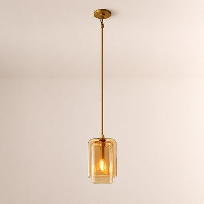 Lecoun Amber Glass Pendant