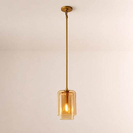 Lecoun Amber Glass Pendant