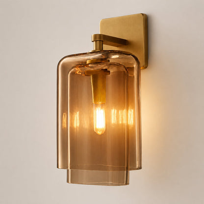 Lecoun Amber Glass Wall Sconce