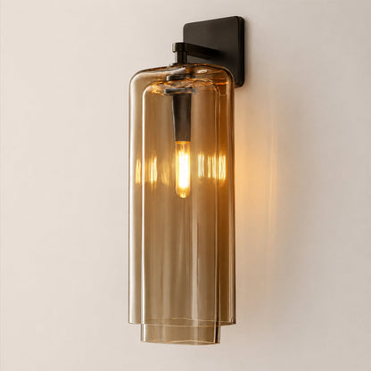 Lecoun Amber Glass Wall Sconce