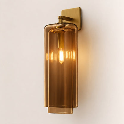 Lecoun Amber Glass Wall Sconce