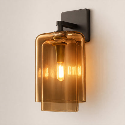 Lecoun Amber Glass Wall Sconce