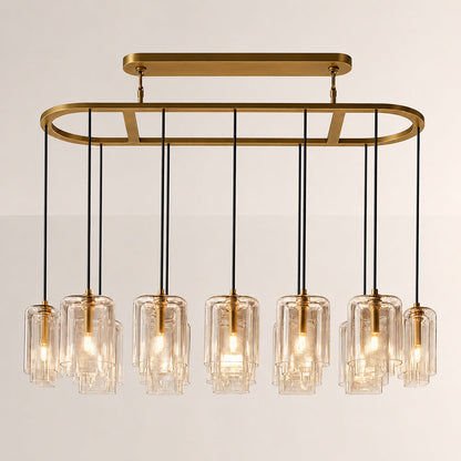 Lecoun Clear Glass Linear Chandelier