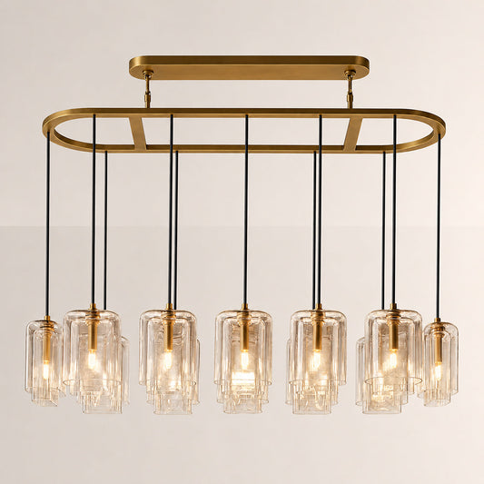 Lecoun Clear Glass Linear Chandelier