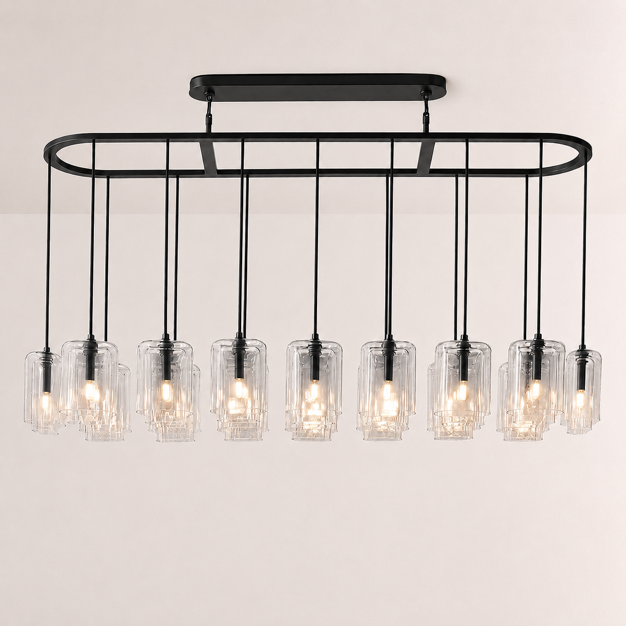 Lecoun Clear Glass Linear Chandelier