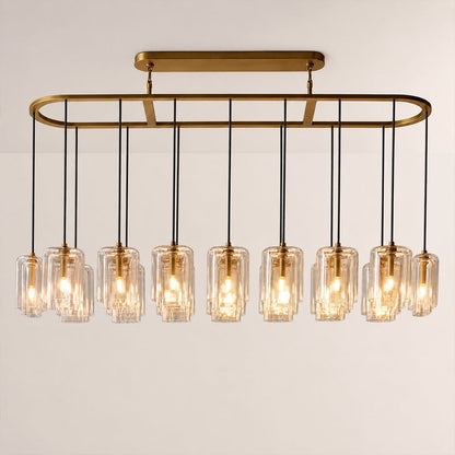 Lecoun Clear Glass Linear Chandelier