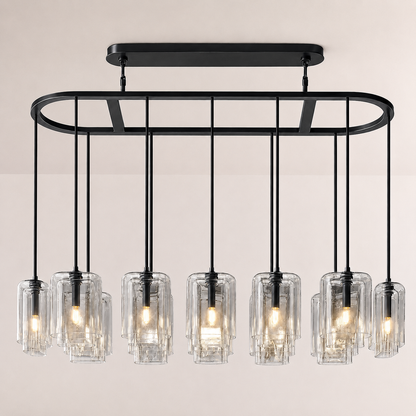 Lecoun Clear Glass Linear Chandelier