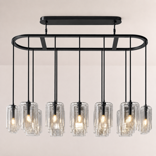 Lecoun Clear Glass Linear Chandelier