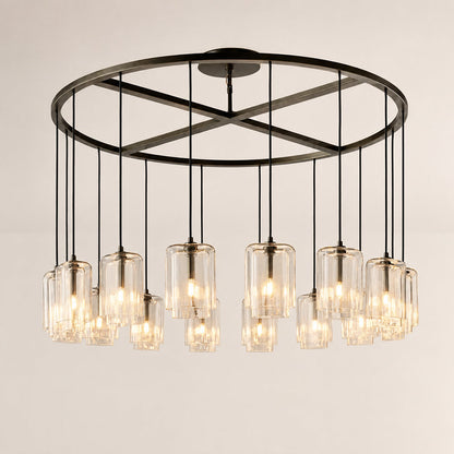 Lecoun Clear Glass Round Chandelier