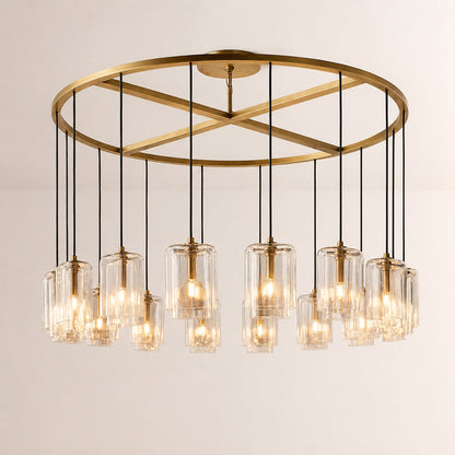 Lecoun Clear Glass Round Chandelier