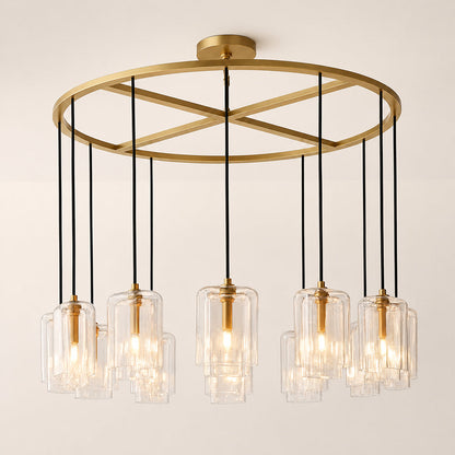 Lecoun Clear Glass Round Chandelier