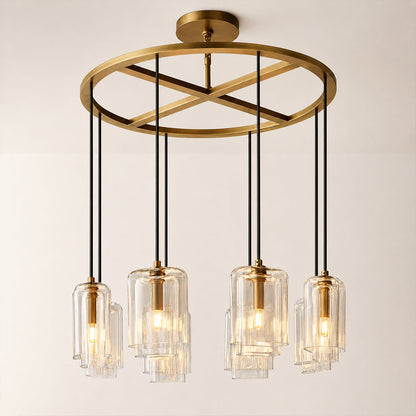 Lecoun Clear Glass Round Chandelier