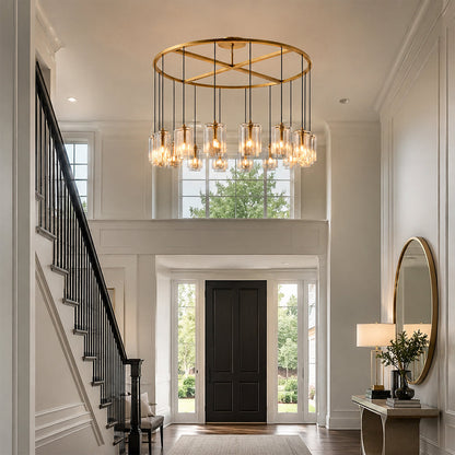 Lecoun Clear Glass Round Chandelier