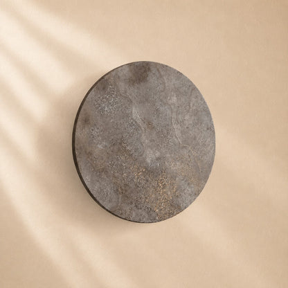 Leif Travertine Disc Outdoor Sconce