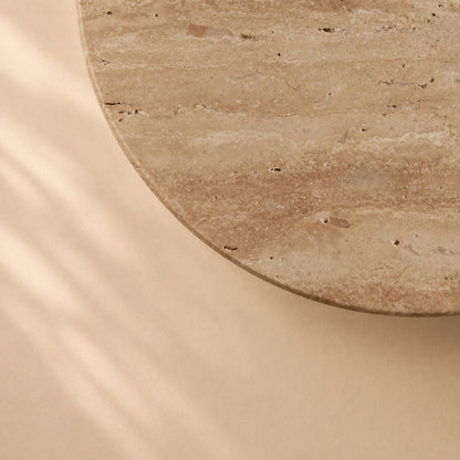 Leif Travertine Disc Outdoor Sconce