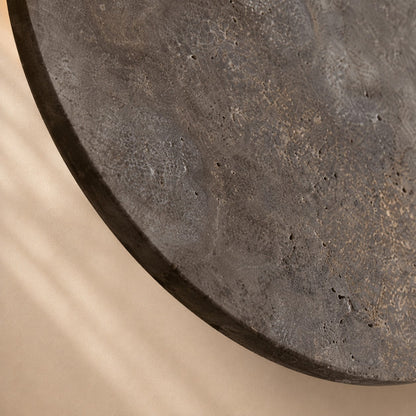 Leif Travertine Disc Outdoor Sconce