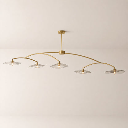 Lillia Smoke Glass Linear Chandelier