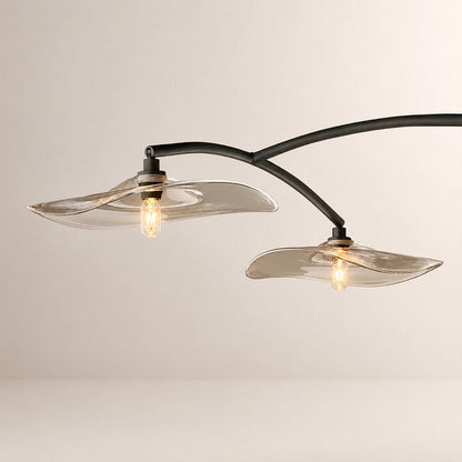 Lillia Smoke Glass Linear Chandelier