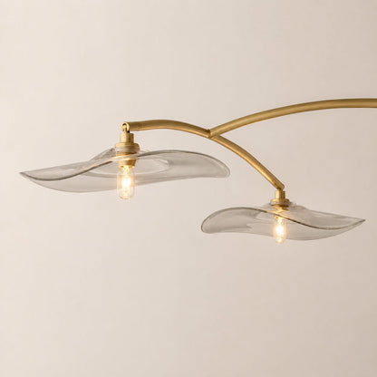 Lillia Smoke Glass Linear Chandelier