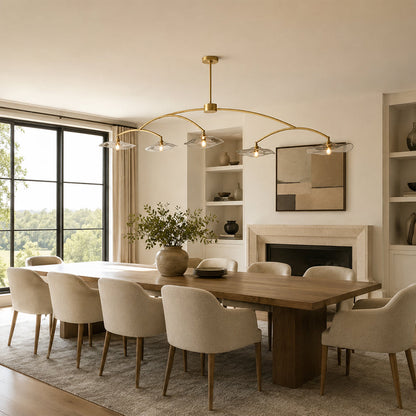 Lillia Smoke Glass Linear Chandelier