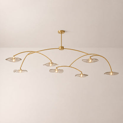 Lillia Smoke Glass Round Chandelier