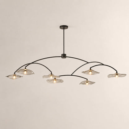 Lillia Smoke Glass Round Chandelier