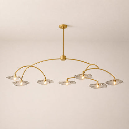 Lillia Smoke Glass Round Chandelier